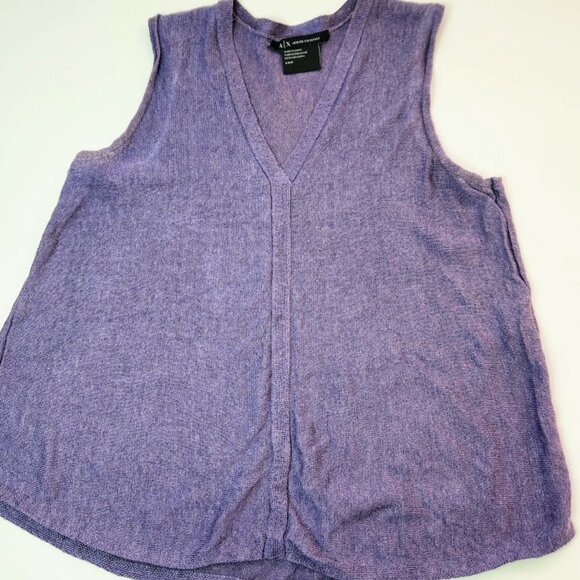 Ladies Small Armani Exchange Sweater Vest 2016 Summer Collection, Blue - Picture 2 of 6